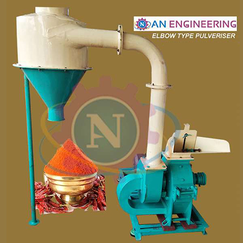 Elbow Type Pulveriser - 100kg, 200kg, 300kg, 500kg Capacities | New Mild Steel, Electric Power, 10 HP, Industrial Use