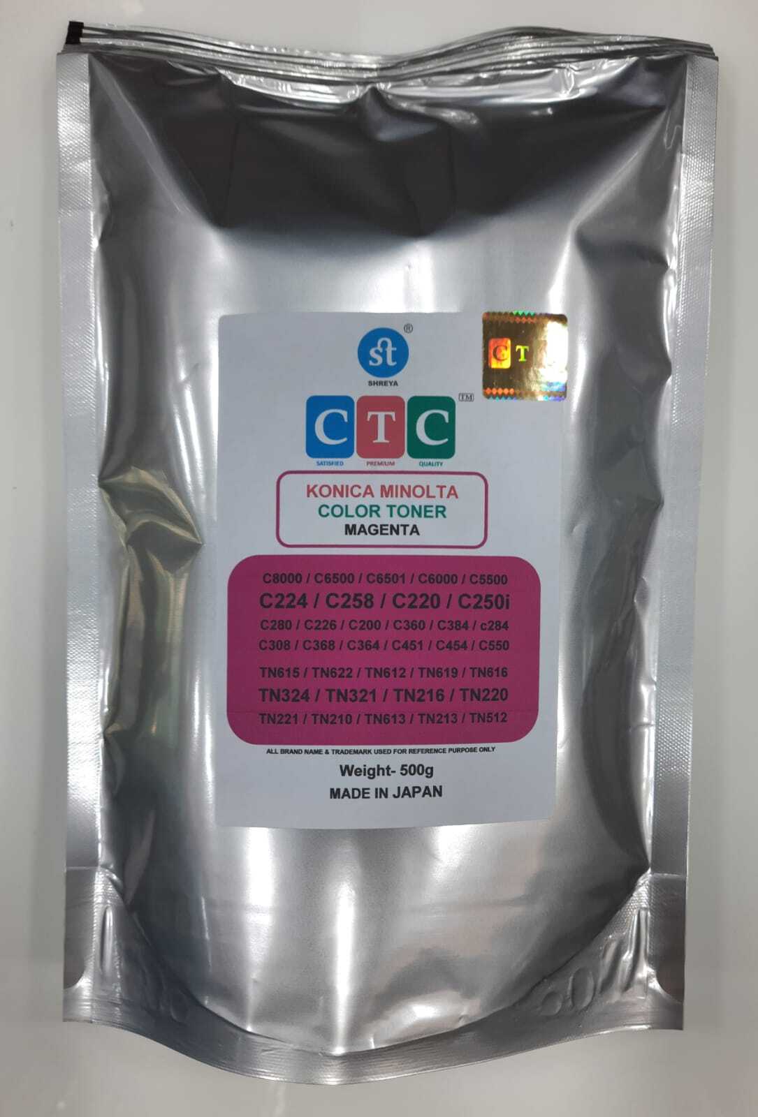 CTC Konica Minolta CYMK Color Toner Powder Japan (High Glossy)