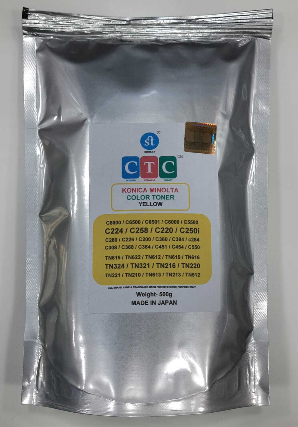 CTC Konica Minolta CYMK Color Toner Powder Japan (High Glossy)