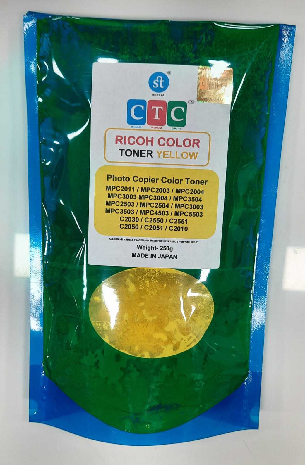 CTC Ricoh Color Toner Powder CYMK Japan (High Glossy).