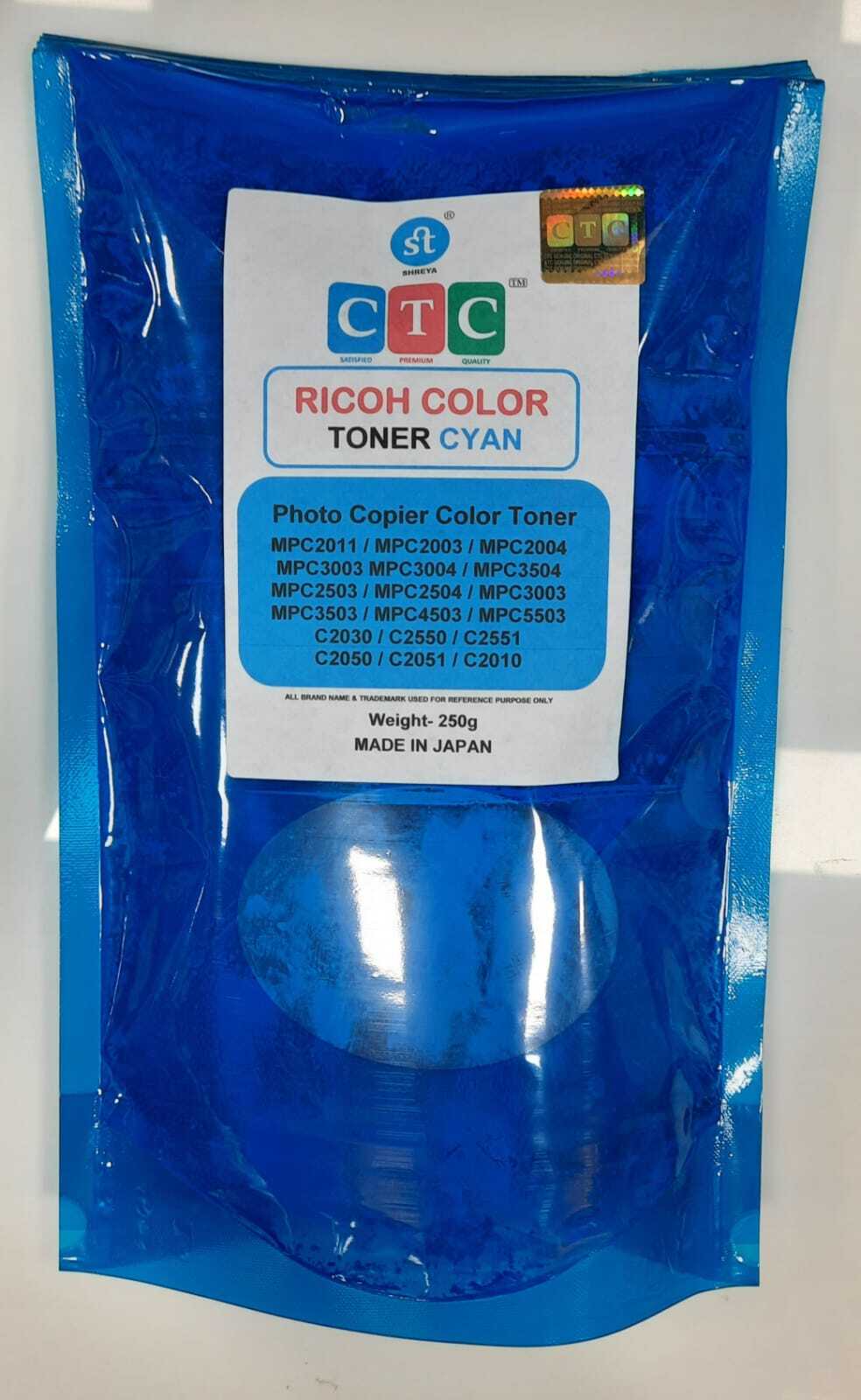 CTC Ricoh Color Toner Powder CYMK Japan (High Glossy).