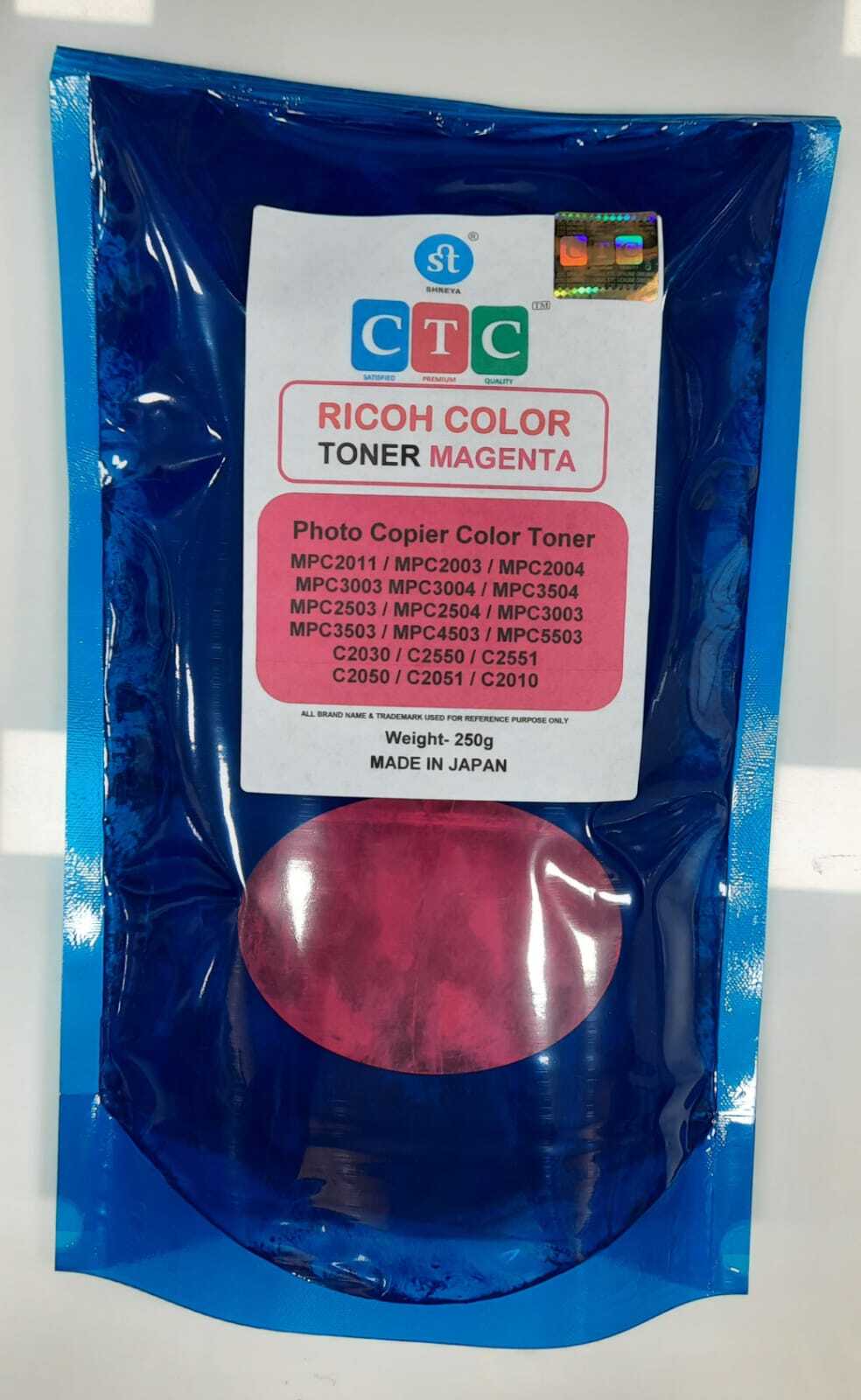 CTC Ricoh Color Toner Powder CYMK Japan (High Glossy).