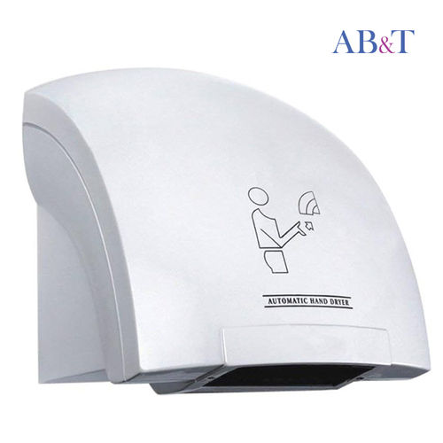 Automatic Hand Dryer - 1800W, Infrared Sensor Technology, Energy-Efficient White ABS Design | Fast Drying in Under 20 Seconds, Low Noise Operation, Automatic Cut Off