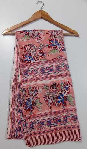 Hand Printed Pink 2.5 Meter Dupatta