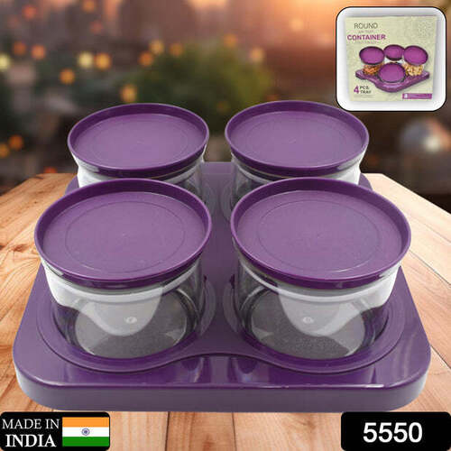 Airtight Plastic 4 Pc Storage Container Set - Application: Kitchen