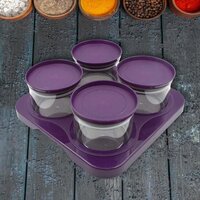 AIRTIGHT PLASTIC 4 PC STORAGE CONTAINER SET