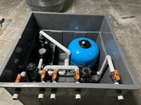 Swimming Pool Filtration - PVC & Mild Steel, Standard Size, Blue Grey Color, Electric Power Supply, 1-Year Warranty, Essential for Pool Cleaning
