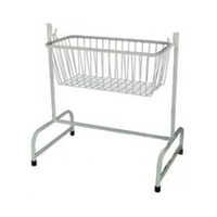 Baby Cradle - Iron, L660mmXW410mmXH250mm | Ivory Color, Durable Design for Hospital Use, Lightweight and Portable
