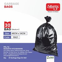 Garbage Bags Size 19 X 21 - Plastic Pp, 19 X 21 Inches, Black Color | Durable Design For Waste Management And Everyday Use