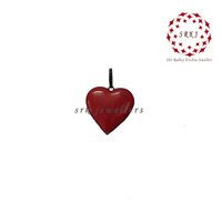 925 Starling Silver Pave Diamond With Red Enamel Heart Shape Pendant - Gender: Men