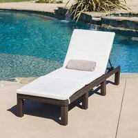 Rattan Sun Lounger - Premium Rattan With Heavy-duty Iron Frame, Dark Brown | Adjustable 4-position Recline, Waterproof Removable Cushion, Durable For Poolside And Patio