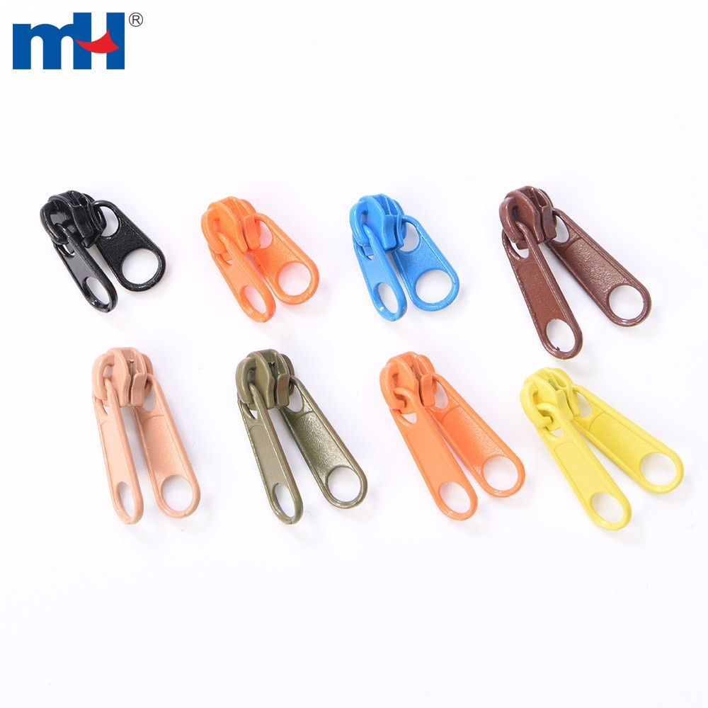 Zipper Slider Double Pull Zipper Slider Zipper Pull Slider Head Multi-Colored Non-Lock Zipper Slider