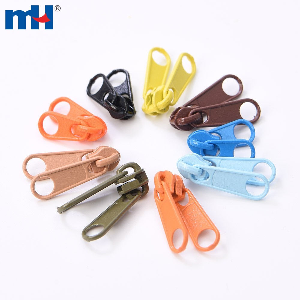 Zipper Slider Double Pull Zipper Slider Zipper Pull Slider Head Multi-Colored Non-Lock Zipper Slider