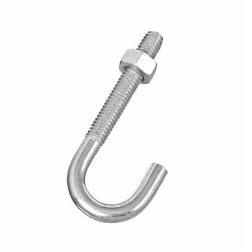 Silver Mild Steel J Bolt