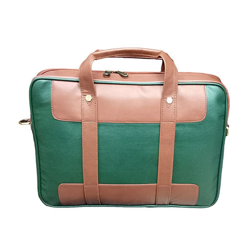 Leatherite Cancas Bag - Color: Green