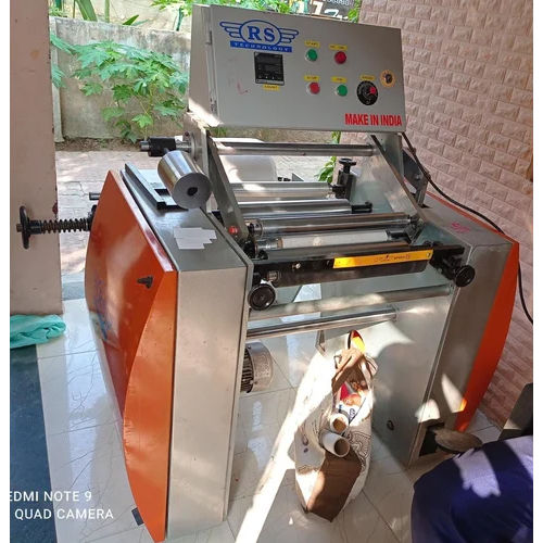 Gray & Orange Semi Automatic House Foil Winding Machine