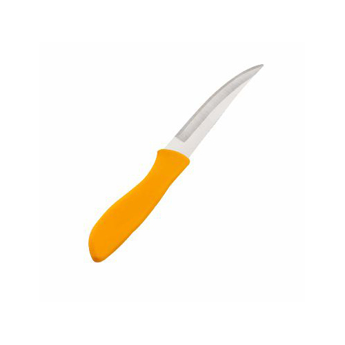 Ga-103 A Classic Plain Knife - Color: Orange Handle Silver Blade