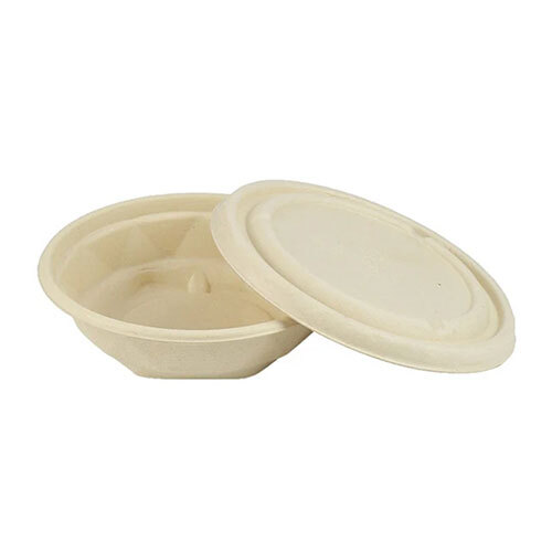 350ML Kohinoor Round Bagasse Bowl with Lid