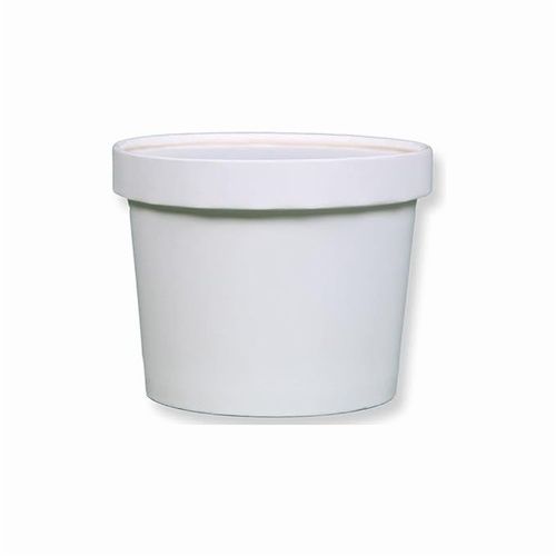 500ML WHITE PAPER TUB (W) LID