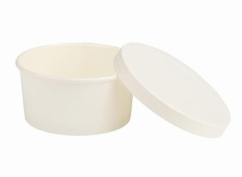 250ML WHITE PAPER TUB (W) LID