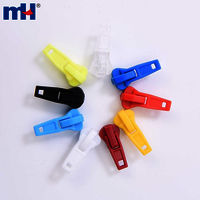 Zipper Slider Nylon Coil Zipper with Long Pull Slider Colorful Zipper Slider