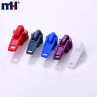 Zipper Slider Nylon Coil Zipper with Long Pull Slider Colorful Zipper Slider