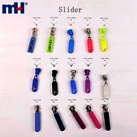 Zipper Slider with Rubber Decorative Puller Colored Zipper Slider Zip Head with Zip Pull