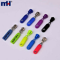 Zipper Slider with Rubber Decorative Puller Colored Zipper Slider Zip Head with Zip Pull