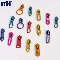 Metal Zipper Slider With Puller Rainbow Color Slider Puller No.3 Metal Slider Zipper Factory Wholesale - Color: Multicolor