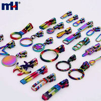 Rainbow Zipper Slider with Puller Colorful Metal Zipper Slider Zip Slider