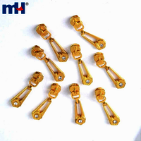 Zipper Slider With Rhinestones Decoration No.5 Zipper Slider With Puller Replacement Slider - Color: Multicolor