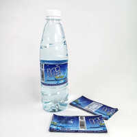 Mineral Water Bottle Labels - High-quality Pvc Material, Customizable Blue Color With Adhesive Backing For Bottled Beverages