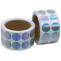 Metallic - Holographic Labels - Customizable Shapes, Adhesive Sticker Application, Tailored Colors, Professional No-print Design