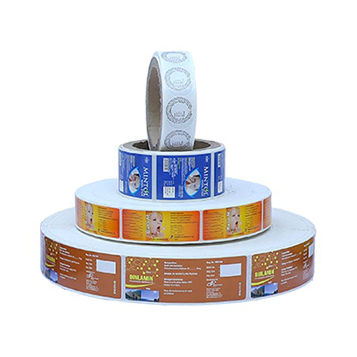 Pharmaceutical Labels - PVC Material, Customizable Shapes and Modern Design | Available in Multiple Colors, In-Mound Tape Type for Commercial Use