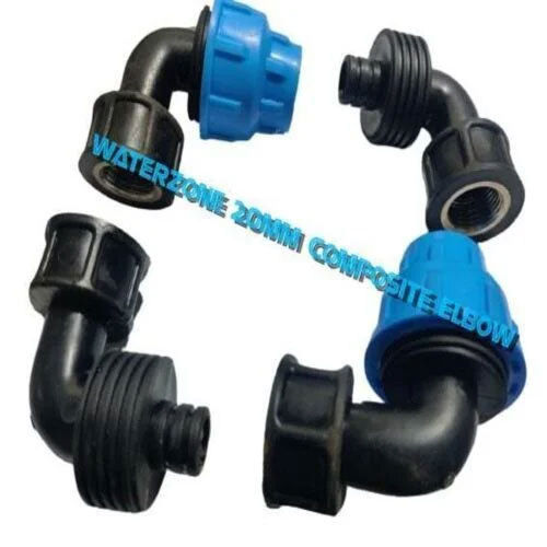 Blue/Black Composite Pipe Elbow Ss Thread