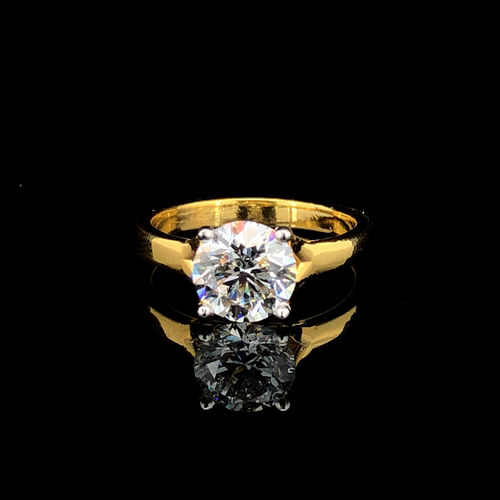 New 2Ct Igi Certified Round Cut Lab Grown Diamond Solitaire Engagement Ring  Solitaire Ring - Diamond Carat Weight: 1.00 Carat