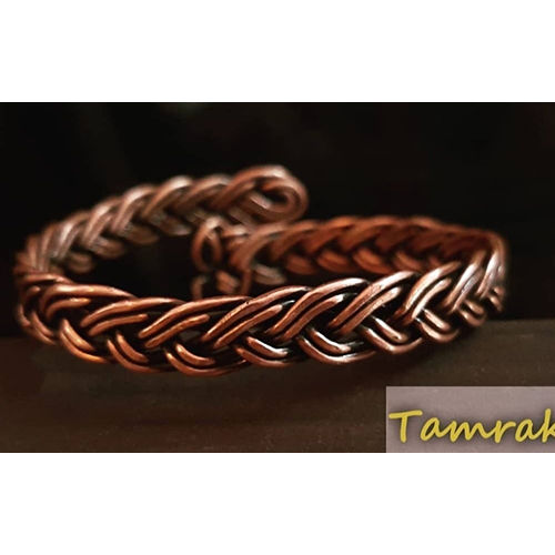 Braided Handmade Copper Kada