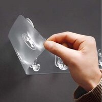 ADHESIVE TRANSPARENT HEAVY DUTY WALL HOOK