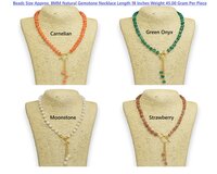Natural Gemstone Roundel Shape Beaded Handmade Necklace