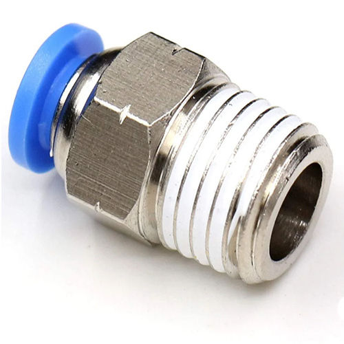 Festo Male Connector - Color: Silver And Blue