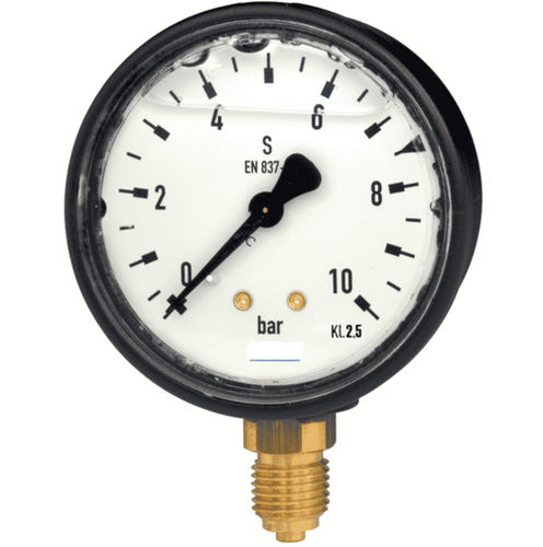 Analog Pressure Gauge - Silver, 1/2 Inch, 100 mm | High Accuracy for Industrial Applications