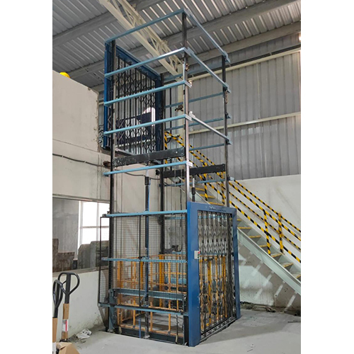 Double Mast Hydraulic Goods Lift