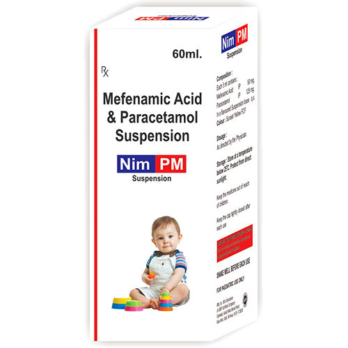 60 Ml Mefenamic Acid And Paracetamol Suspension General Medicines