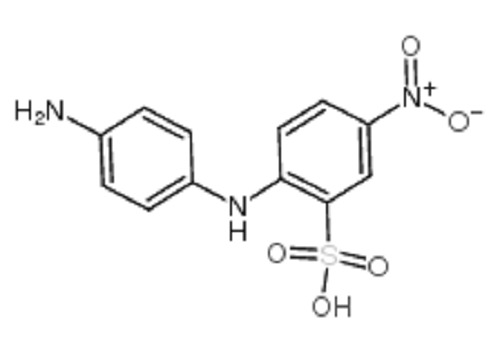 2-(4-Aminoanilino)-5-nitrobenzenesulphonic acid CAS:91-29-2