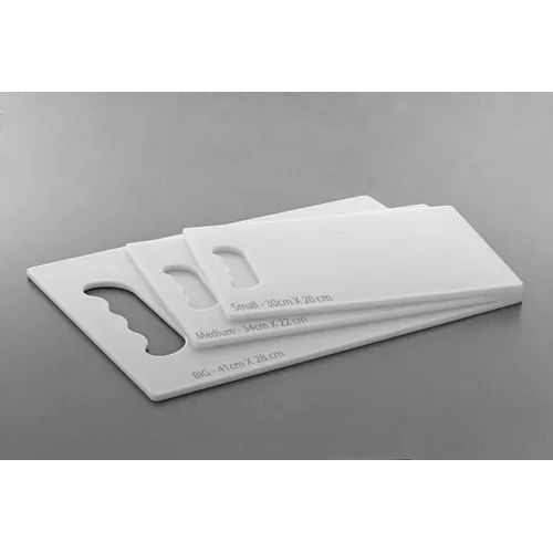 White Plastic Kitchen Chopping Board Regular