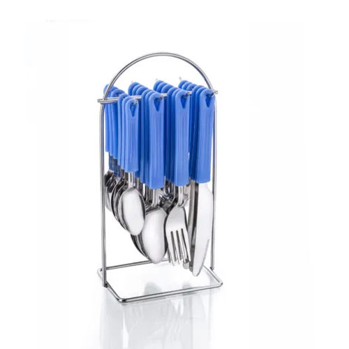 Multicolor Cutlery Set Star Wire Stand