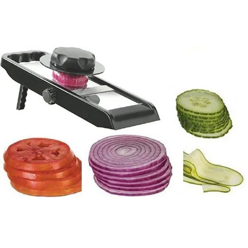 Black And Silver Plastic Adjustable Vegetable Slicer