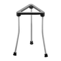 Tripod Stand - Metal Construction, 200 Mm Height, 125 Mm Circular Iron Top, White Finish | 1 Kg Weight, Manual Control System, 1 Year Warranty