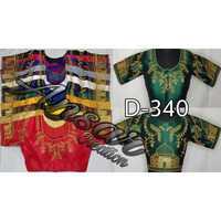 Embroidery Designer Blouse - Customized Size, Full Sleeves | All-Season Wear, Multi-Color Embroidered Patterns, Washable & Dry Cleanable