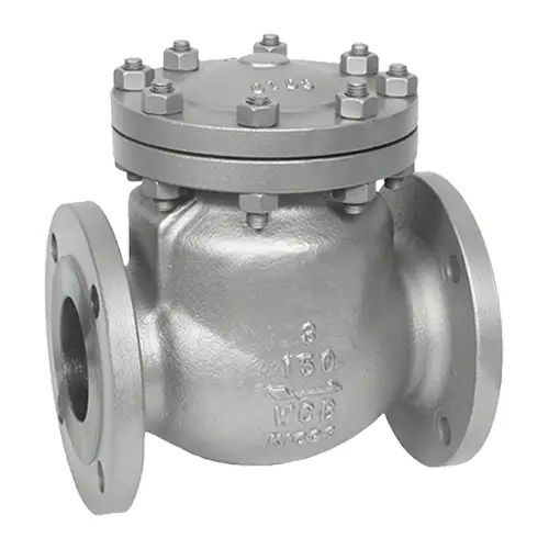 Swing Check Valve - Customized Port Size, Silver Finish | Sealed Mechanism for Industrial Water Systems